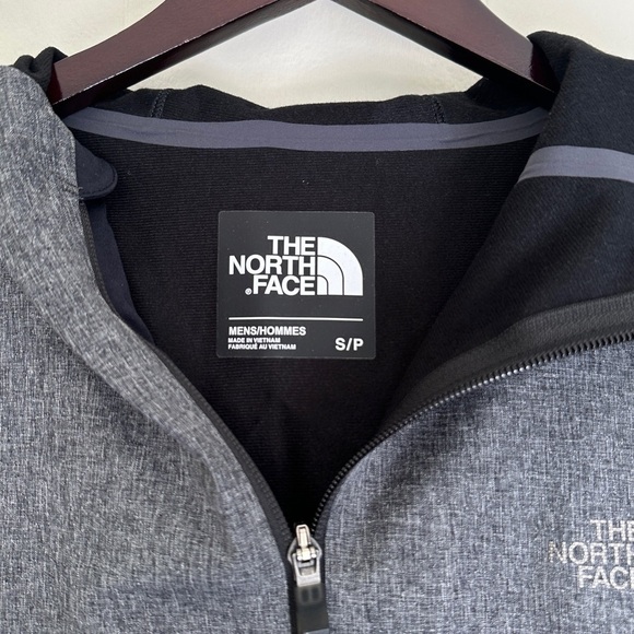 NORTH FACE Large Hooded Kilowatt Black Gray Lightweight Jacket Small - Picture 4 of 7